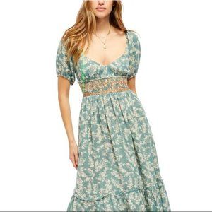 Free People Green Floral Maxi Dress